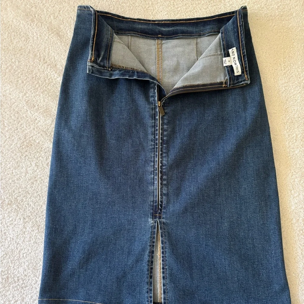 And Now This Women’s Blue Denim Pencil Skirt